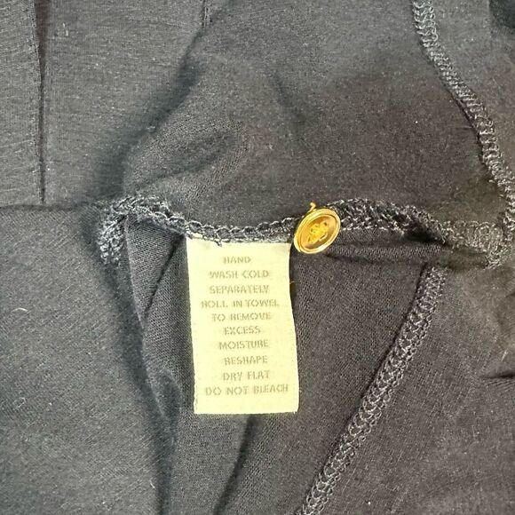 Charter Club Dark Navy Button-Up soft knit jersey short sleeve Shirt size Large - Picture 10 of 10